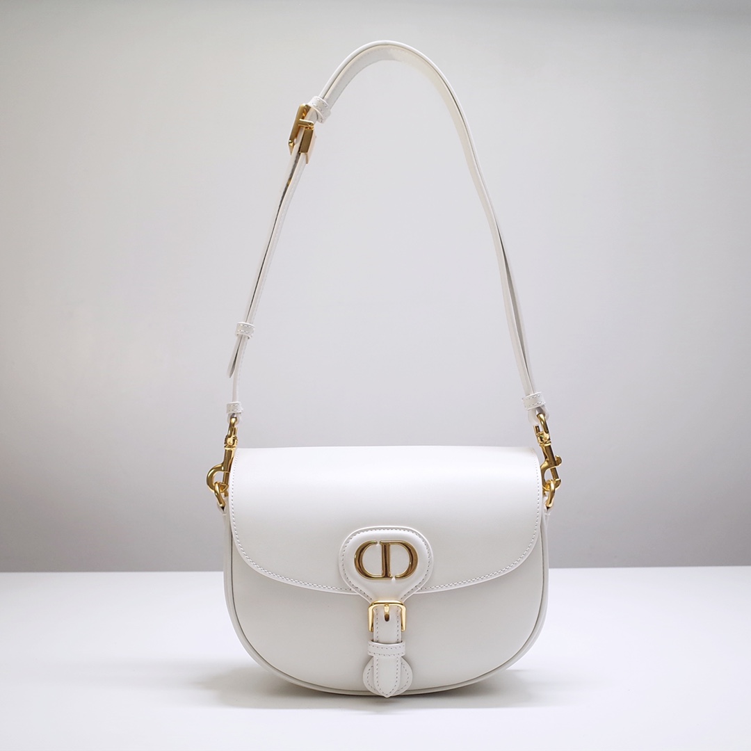 Medium Dior Bobby Bag White Box Calfskin